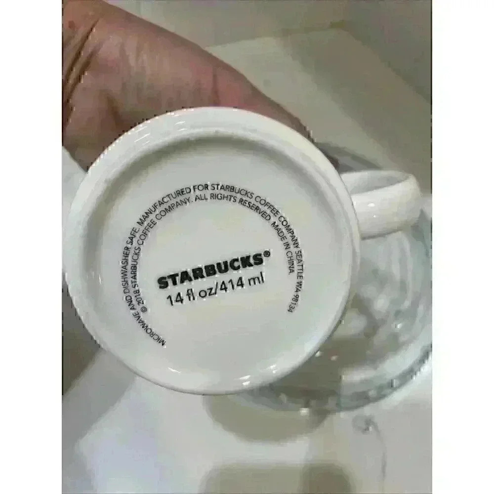 Starbucks 2018 Seattle, WA Washington EST 1971 Large 14oz Ceramic Coffee Tea Mug - Picture 16 of 16